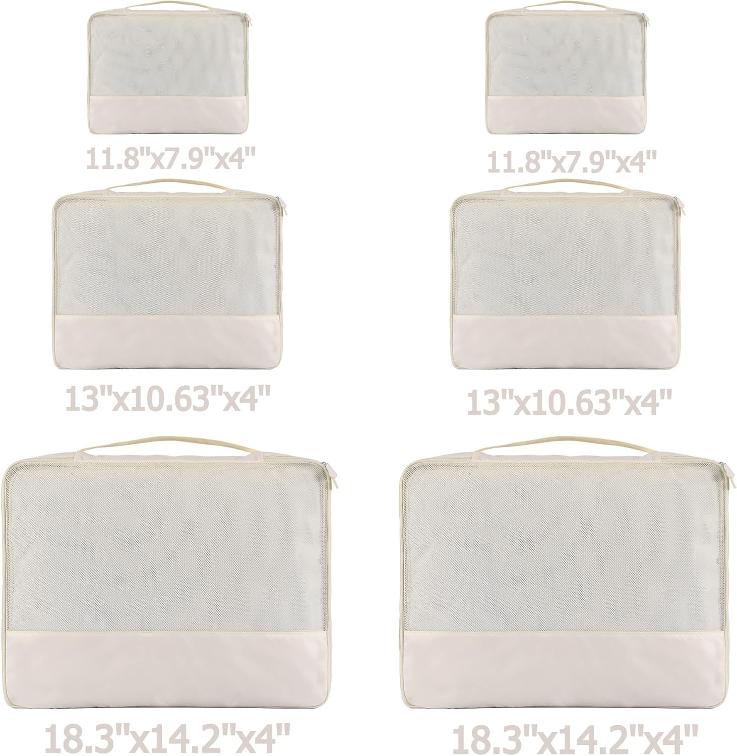 DoubleTrip Packing Cubes for Suitcases Carry on Luggage Organizer 6 Set Travel Accessories Lightweight Storage Bag Space Saver Clothes Pouch Large - Image 2