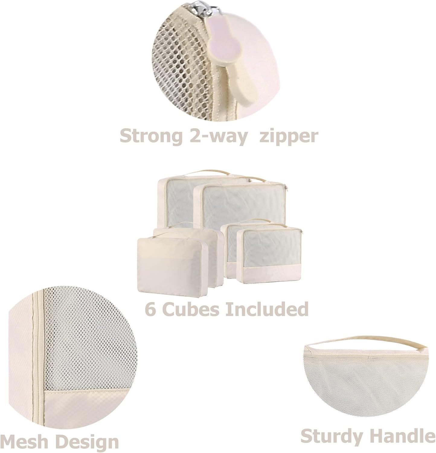 DoubleTrip Packing Cubes for Suitcases Carry on Luggage Organizer 6 Set Travel Accessories Lightweight Storage Bag Space Saver Clothes Pouch Large - Image 4