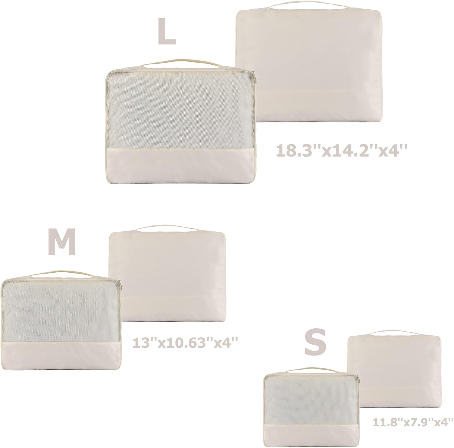 DoubleTrip Packing Cubes for Suitcases Carry on Luggage Organizer 6 Set Travel Accessories Lightweight Storage Bag Space Saver Clothes Pouch Large - Image 5