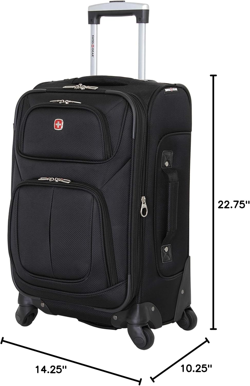 SwissGear Sion Softside Expandable Luggage, Black, Carry-On 21-Inch - Image 10