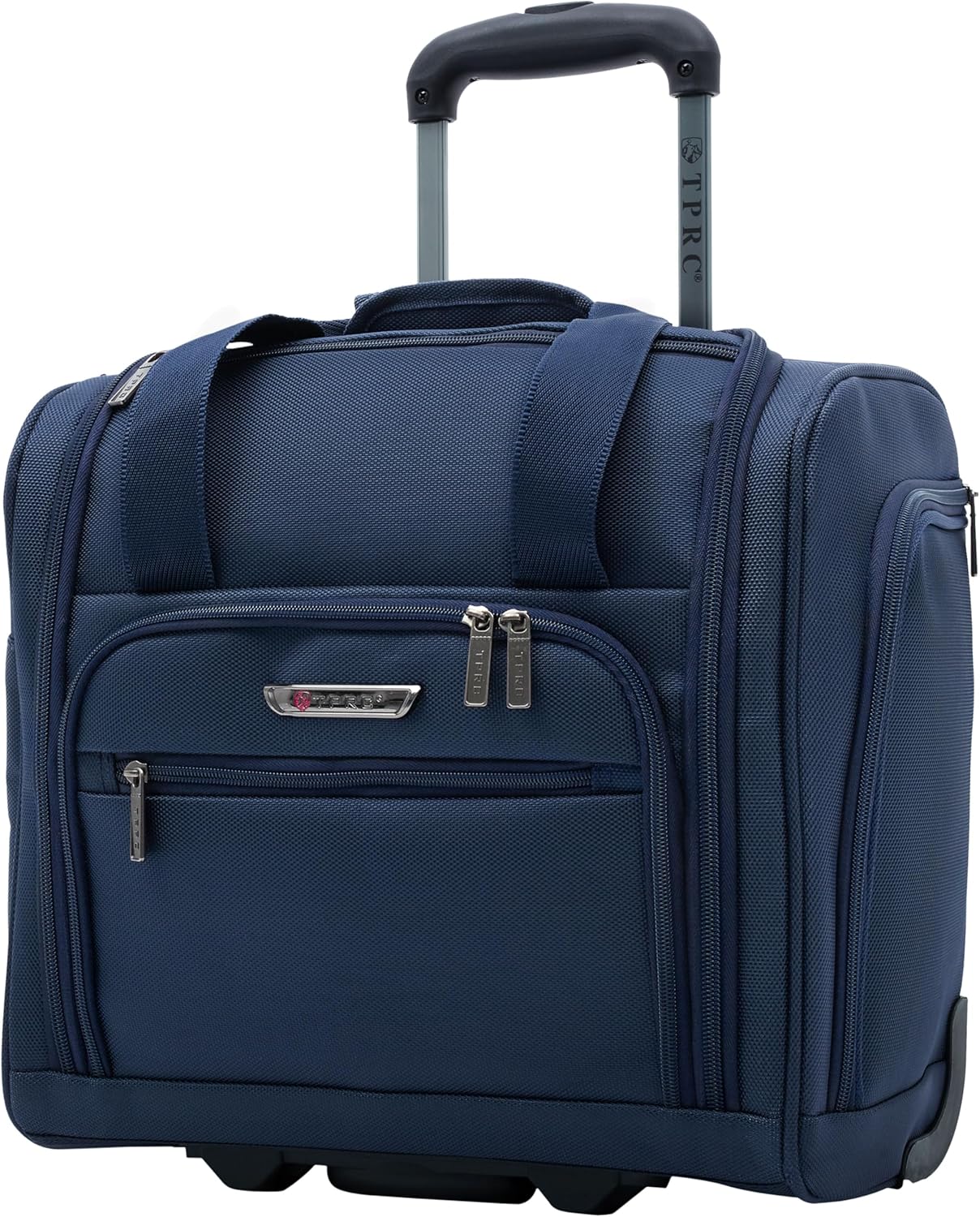 TPRC Smart Under Seat Carry-On Luggage with USB Charging Port, Navy Blue, Underseater 15-Inch - Image 2